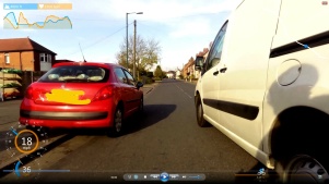 Classic close pass at a pinch point, aka. driving without due care and attention.